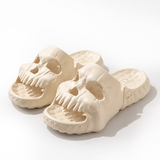 Skull Design Halloween Slippers - Nowspacetime Shop