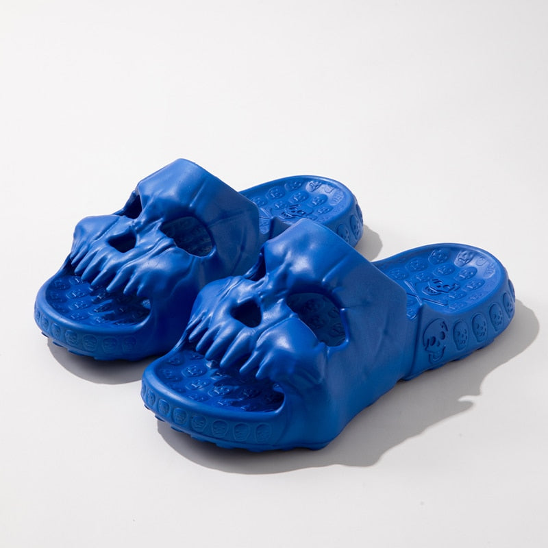 Skull Design Halloween Slippers - Nowspacetime Shop