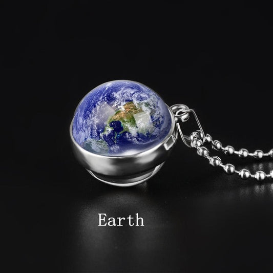Solar System Planet Glass Necklaces-Nowspacetime Shop