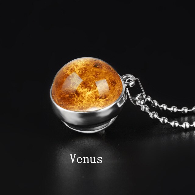 Solar System Planet Glass Necklaces-Nowspacetime Shop