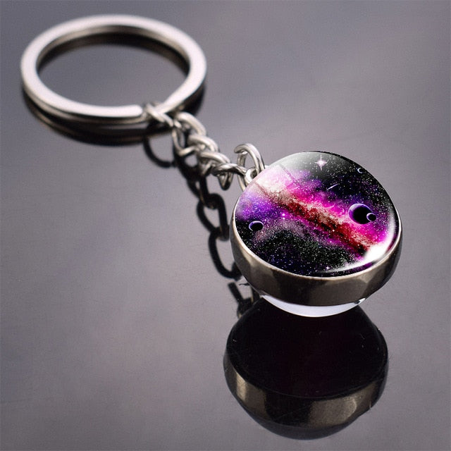 Galaxy Planet Keychain Trendy Solar System-Nowspacetime Shop