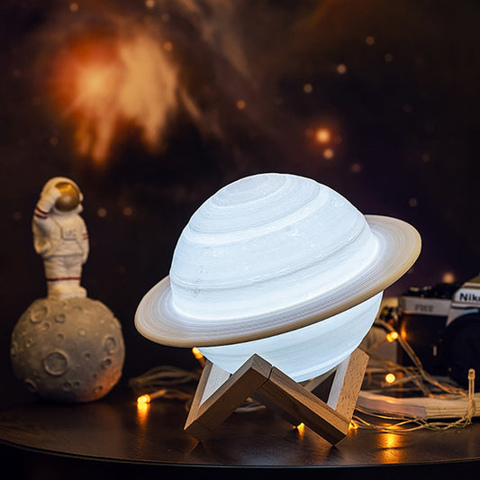 3D Printing Saturn Lamp Home Decoration Bedroom LED Night Light With Remote Controller For Children's Gift Night Lamp