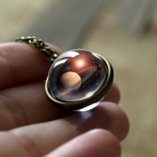 Nebula Galaxy Double Sided Pendant Necklace-Nowspacetime Shop