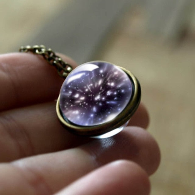 Nebula Galaxy Double Sided Pendant Necklace-Nowspacetime Shop