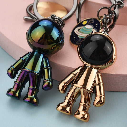 4 Colors Acrylic Robot Spaceman Keychain