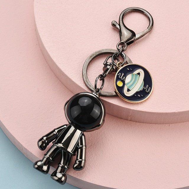 4 Colors Acrylic Robot Spaceman Keychain