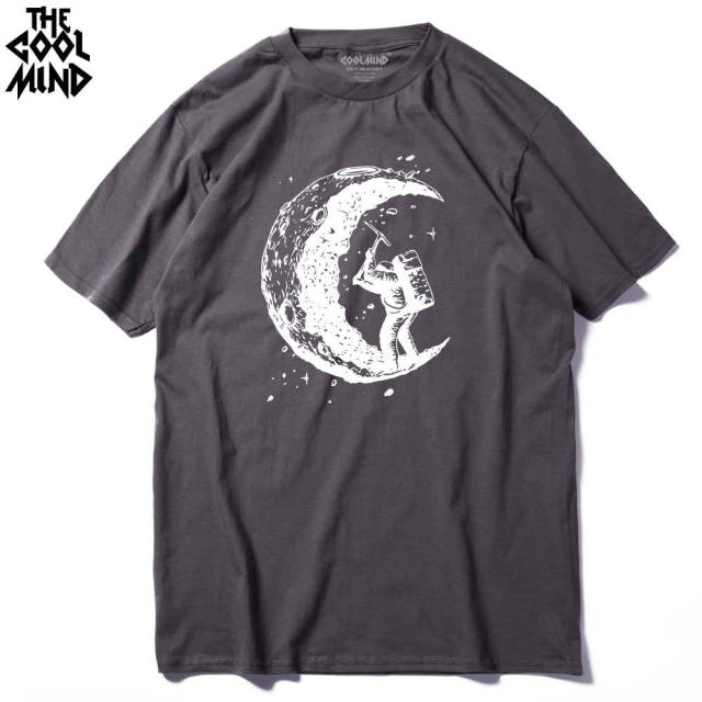Short Sleeve Space Print T-Shirt