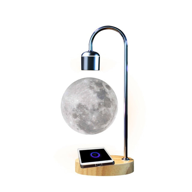 3D Levitation Night Moon Lamp with Wireless Charging